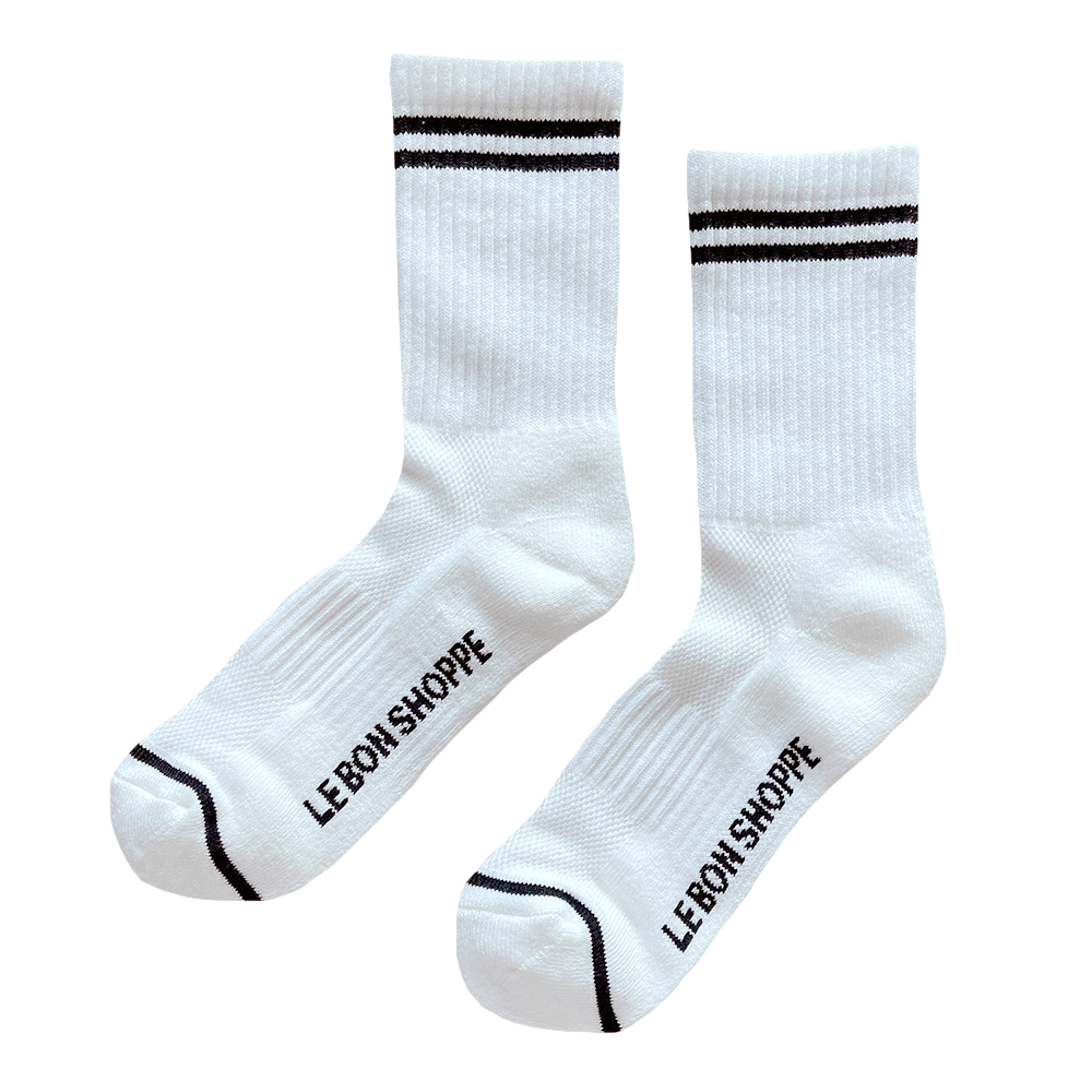 Le Bon Shoppe Le Bon Shoppe Boyfriend Socks - Classic White