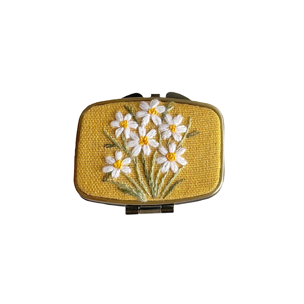 Quince Fables Quince Fables Embroidered Mini Jewelry Box - Daisy Garden