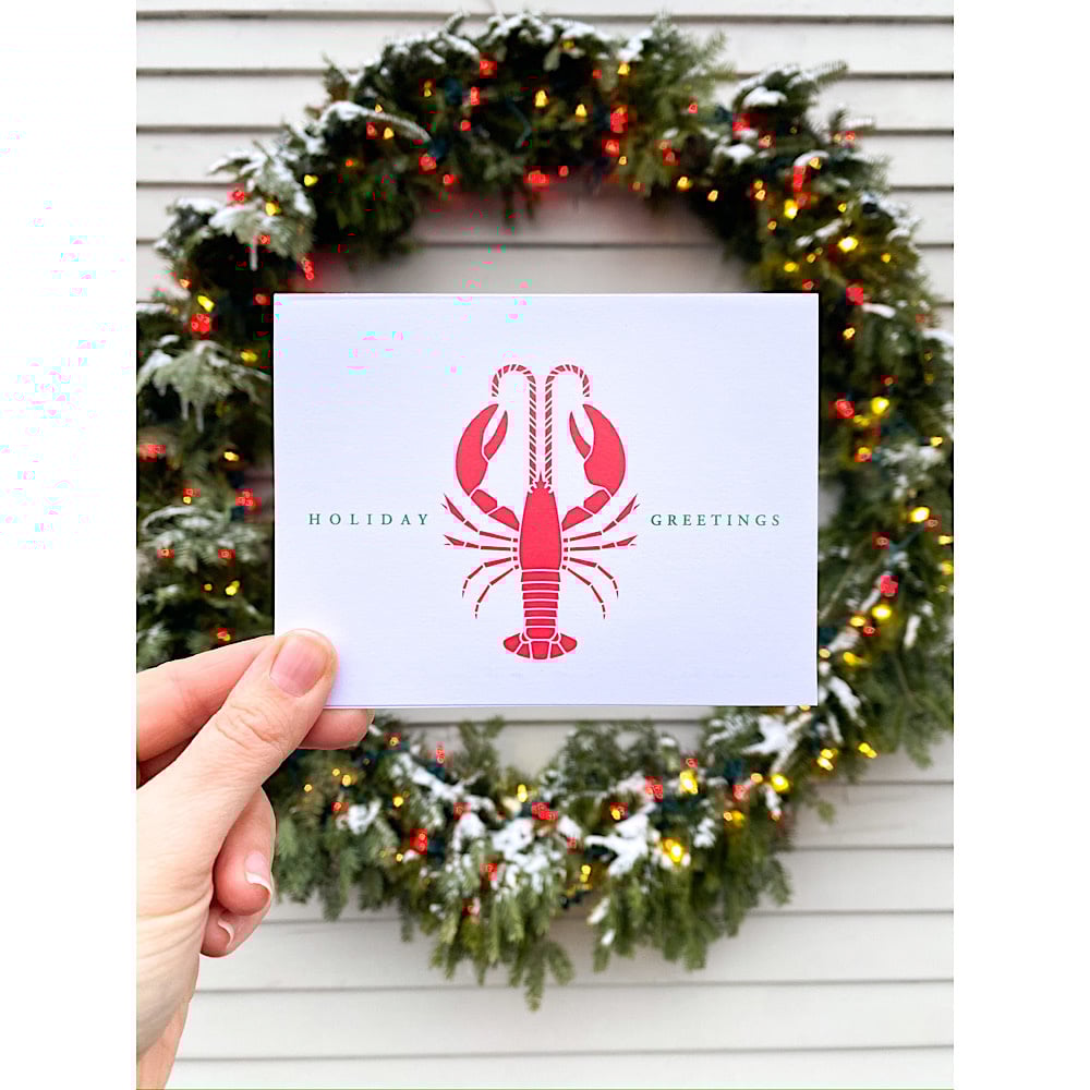 Daytrip Society - Holiday Greetings Lobster Card