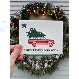 Daytrip Society Daytrip Society - Season’s Greetings Maine Flag Holiday Card
