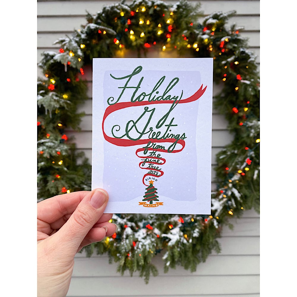 Daytrip Society Daytrip Society - Holiday Greetings Pine Tree State Dirigo Card