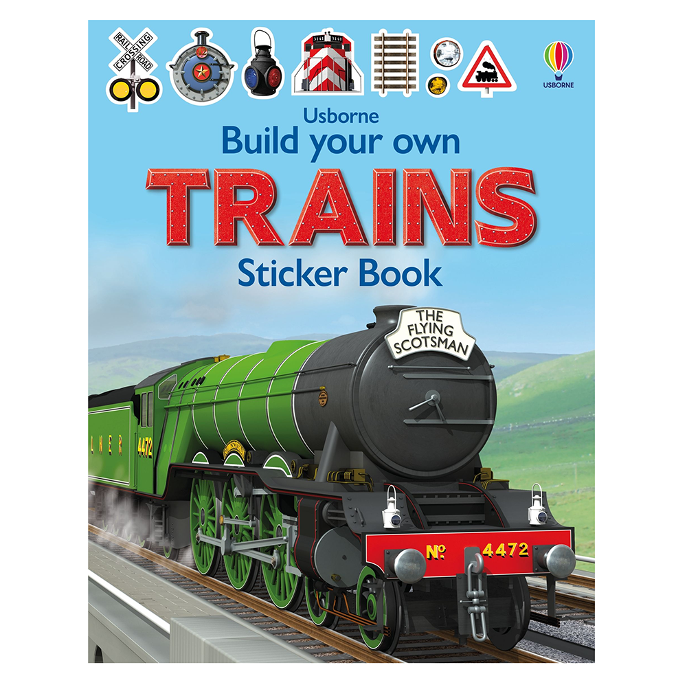 Usborne Build Your Own Trains Sticker Book