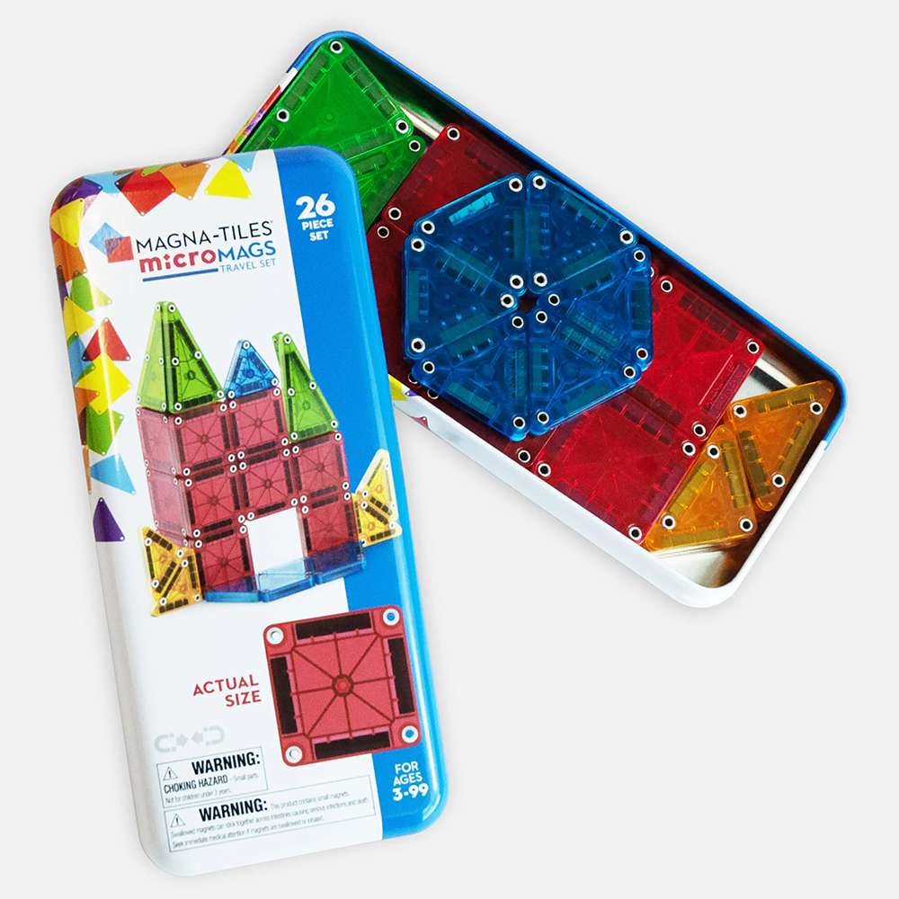 Magna-Tiles 26 Piece Travel Set - MicroMags