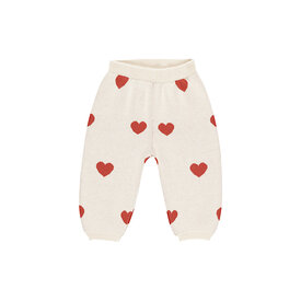 Quincy Mae Quincy Mae Heart Knit Pants - Ivory