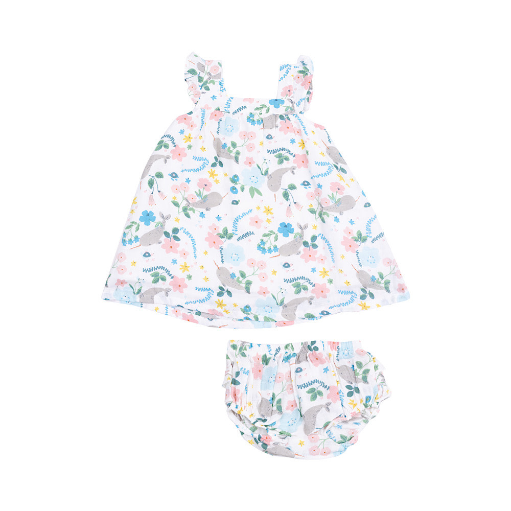 Angel Dear Sundress - Narwhal Floral