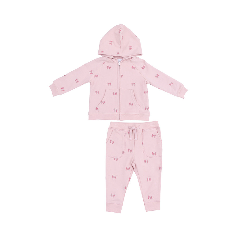Angel Dear Angel Dear French Terry Hoodie and Joggers - Bows