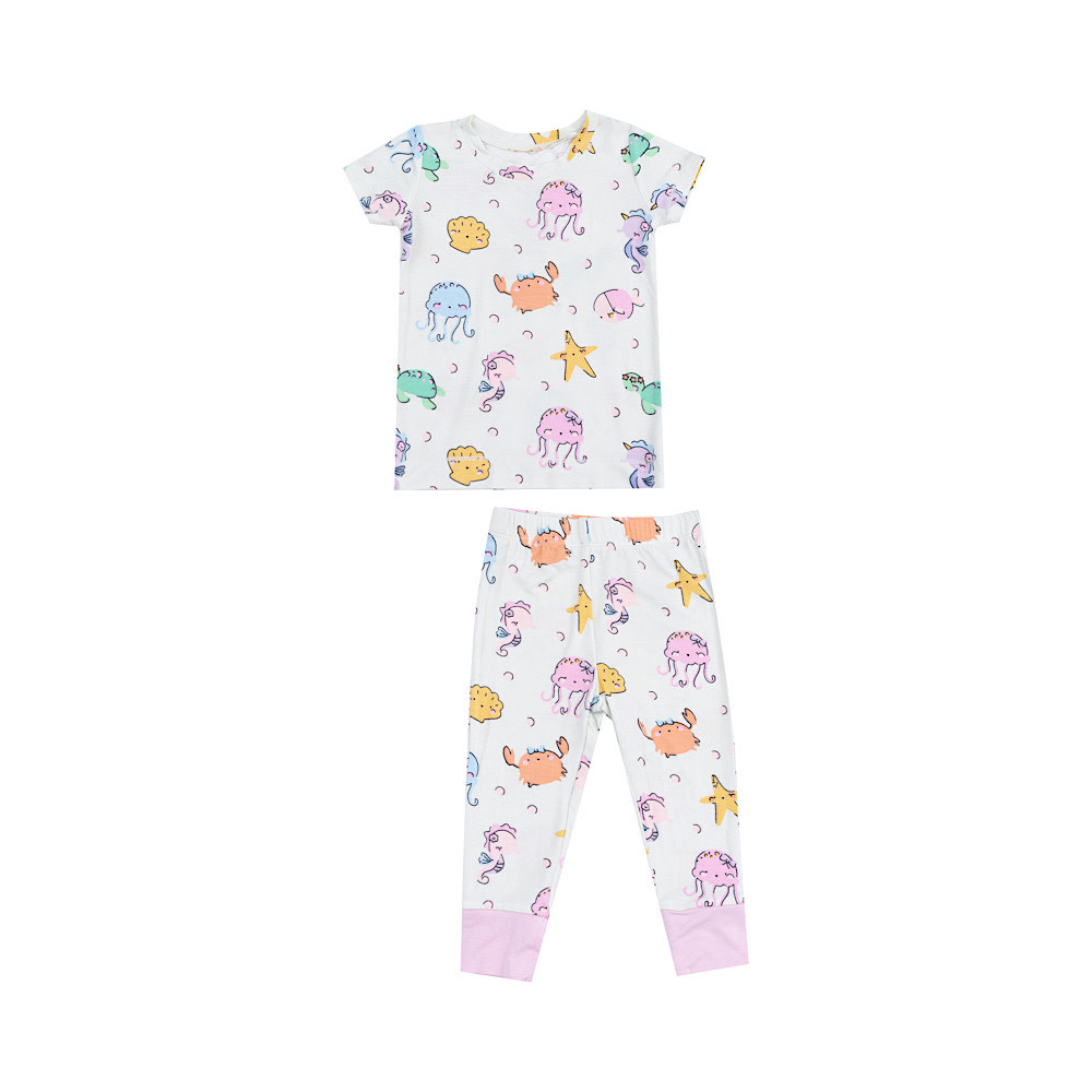 Angel Dear Short Sleeve Loungewear Set - Cutie Sea Creatures