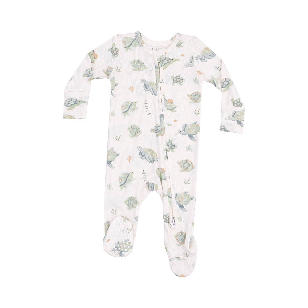 Angel Dear 2 Way Zipper Footie - Sea Turtle