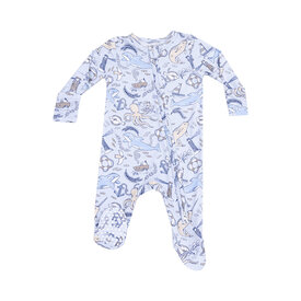 Angel Dear Angel Dear 2 Way Zipper Footie - Nautical Notebook