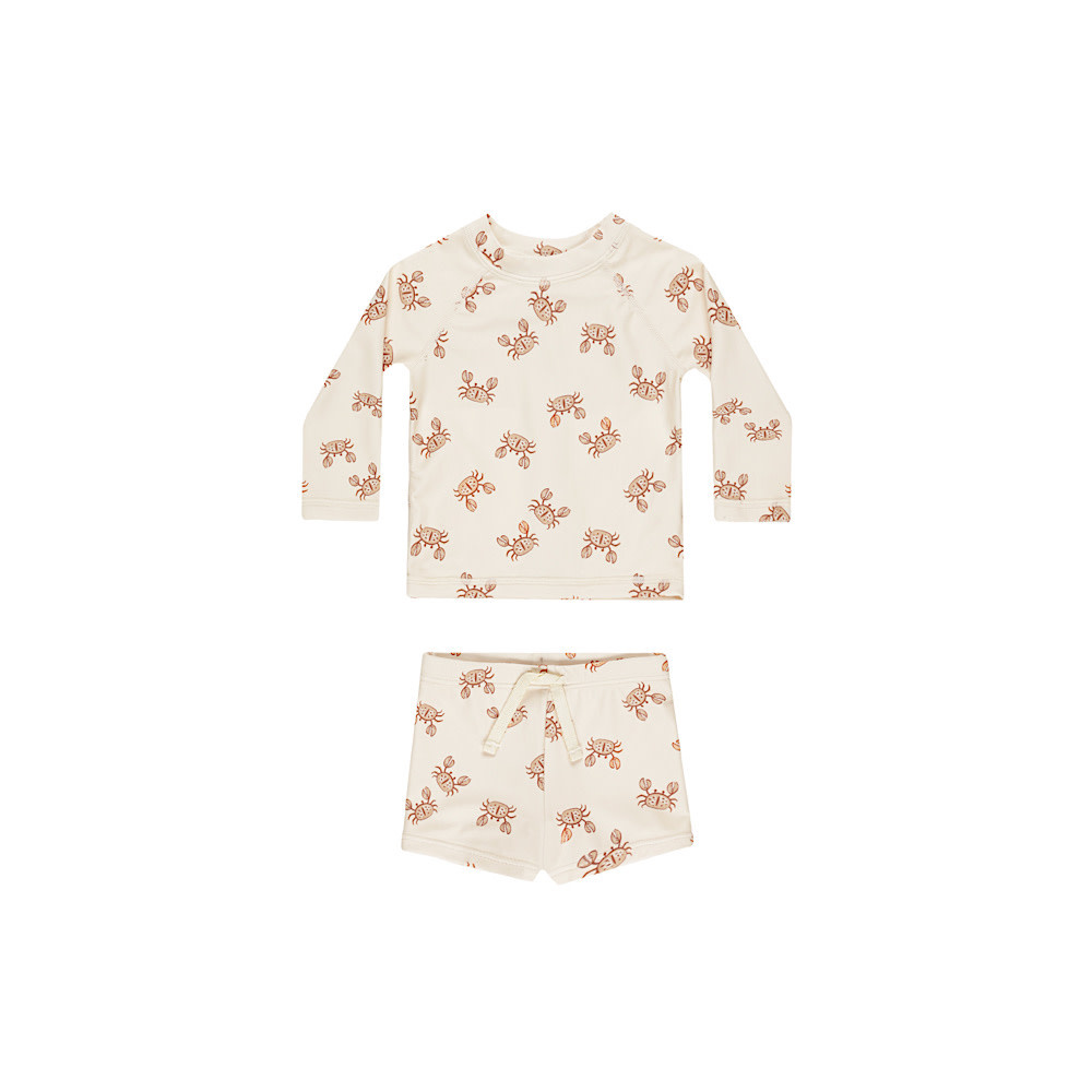 Rylee + Cru Boys Swim Rashguard Set - Crabs