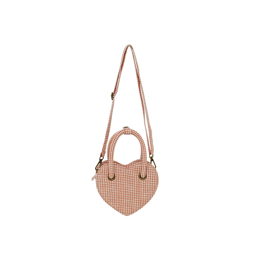 Rylee + Cru Heart Purse - Poppy Gingham