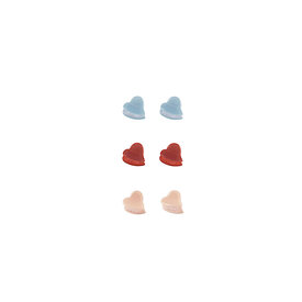 Rylee + Cru Rylee + Cru Heart Mini Clips - Light Blue/Poppy/Shell