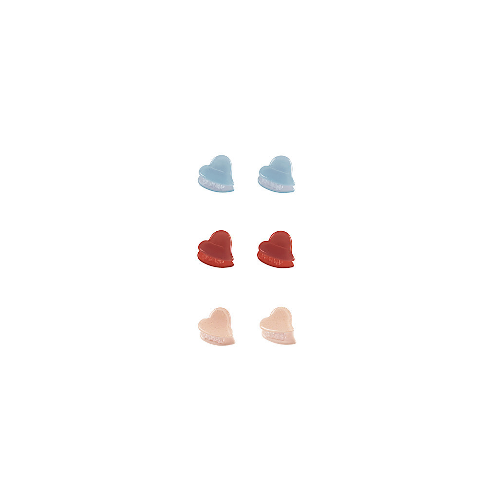 Rylee + Cru Heart Mini Clips - Light Blue/Poppy/Shell