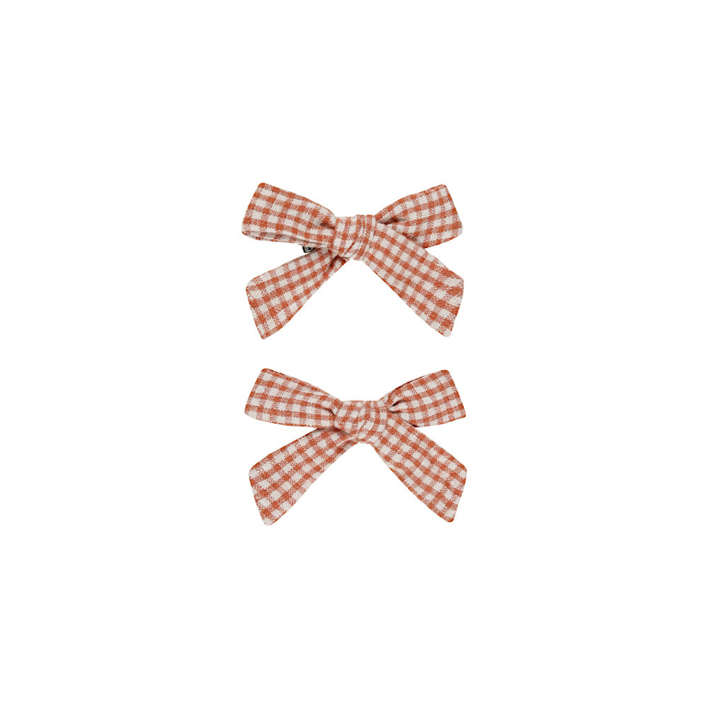Rylee + Cru Bows - Set of 2 - Poppy Gingham