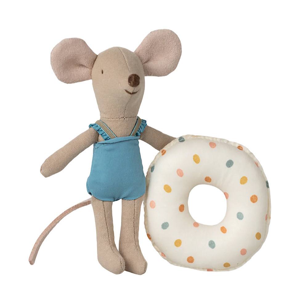 Maileg Little Sister Mouse - Beach - Dot Float