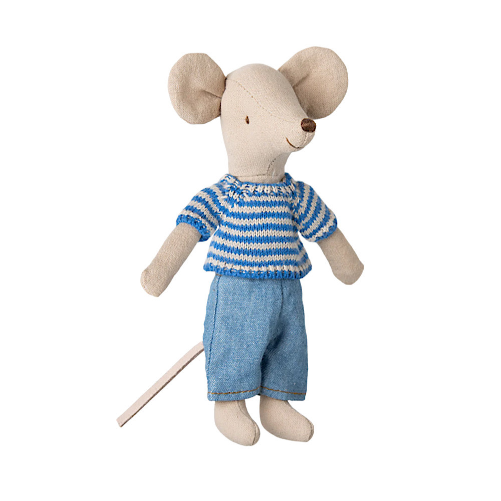 Maileg Big Brother Mouse - Clothes - Blue Sweater and Jeans