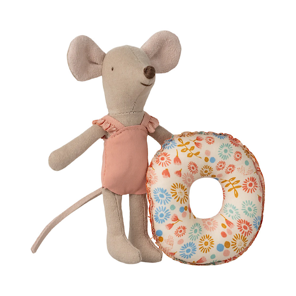 Maileg Little Sister Mouse - Beach - Flower Float