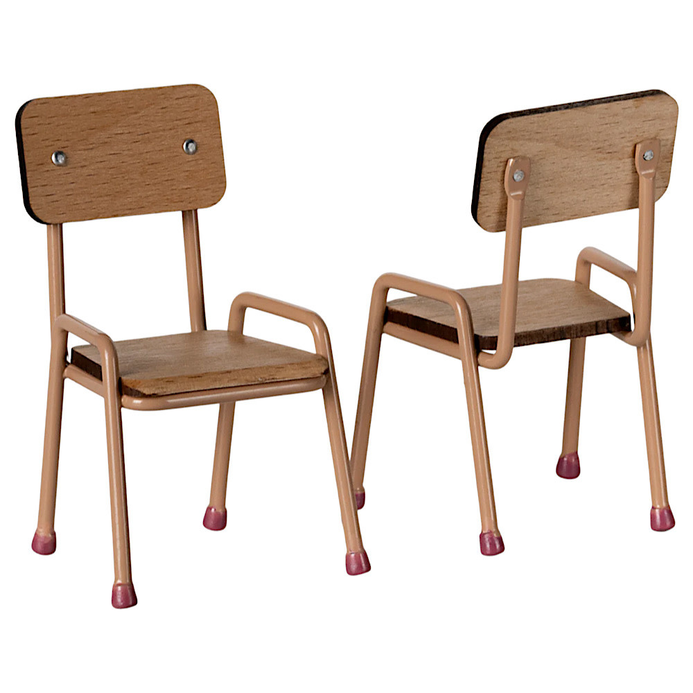 Maileg Wood Table and Chairs - Dark Powder
