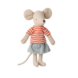Maileg Maileg Big Sister Mouse Mimie - Red Stripe Shirt and Skirt in Box