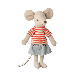 Maileg Maileg Big Sister Mouse Mimie - Red Stripe Shirt & Skirt in Box