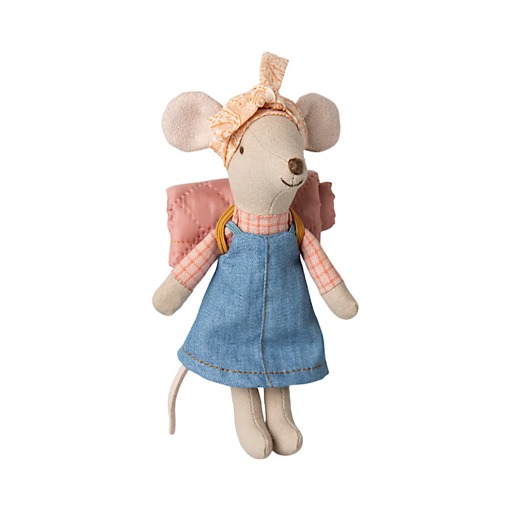 Maileg Maileg Big Sister Mouse - Hiker - Headband Jean Dress