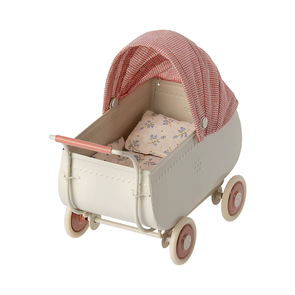 Maileg Micro Pram - Coral