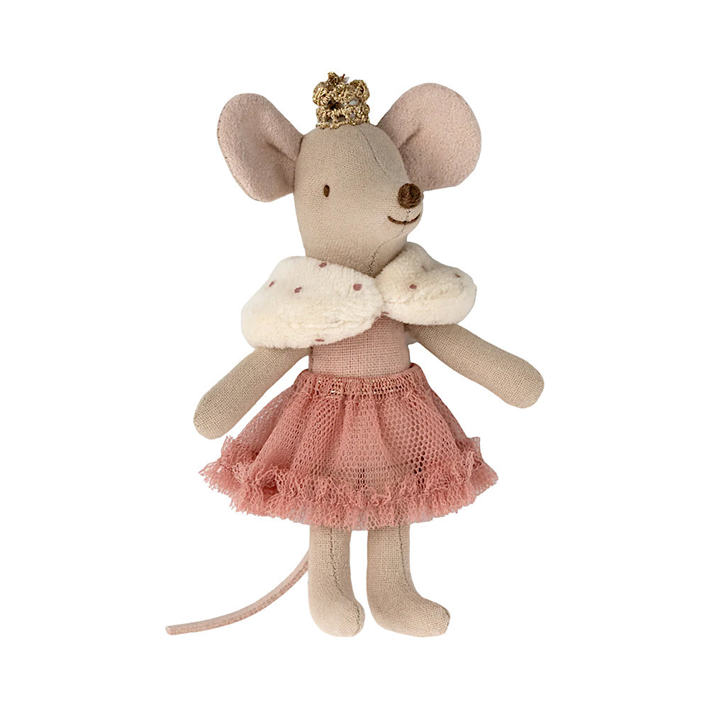 Maileg Little Sister Mouse - Princess - Matchbox - White Shawl