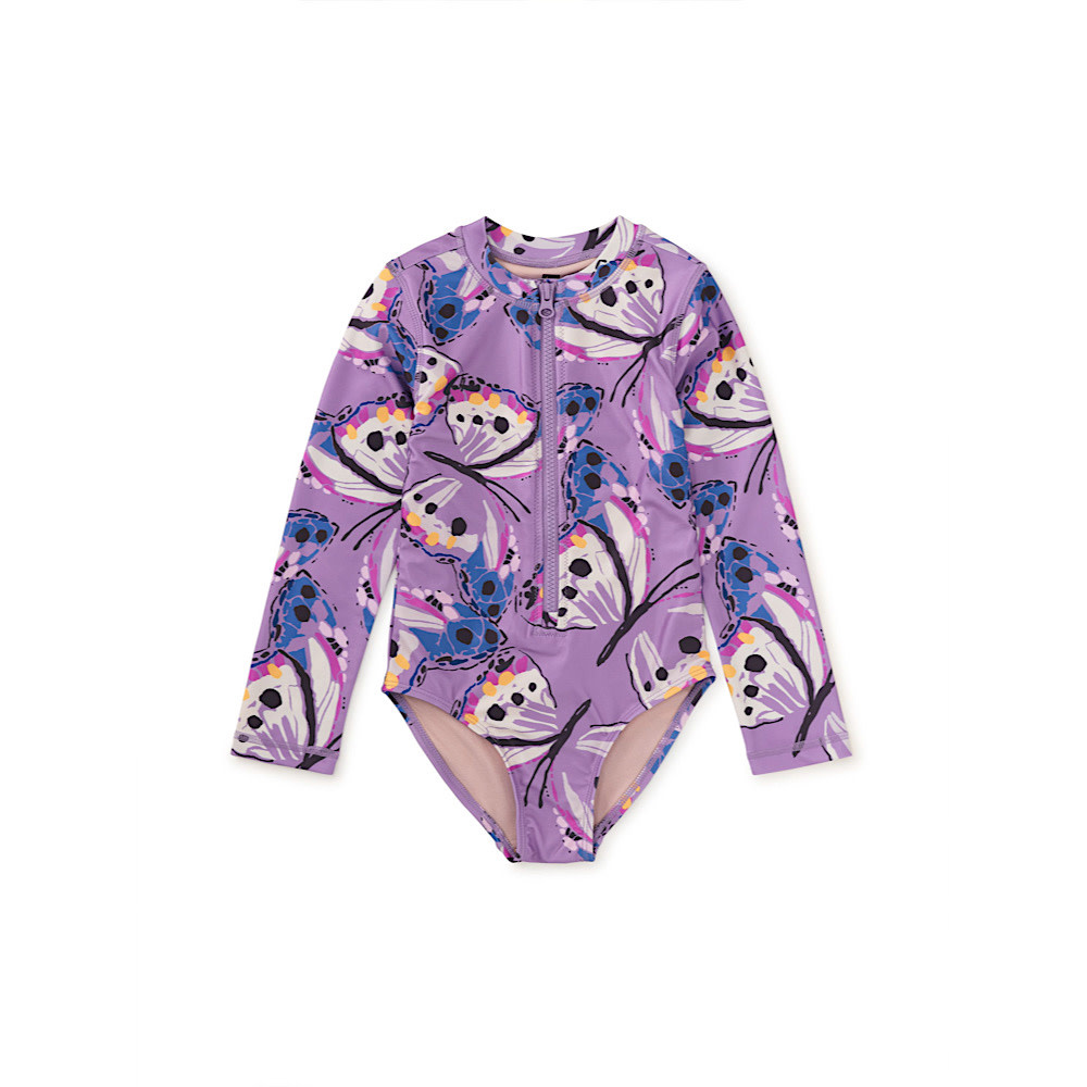 Tea Collection Tea Collection Long Sleeve One-Piece - Carnival Butterfly