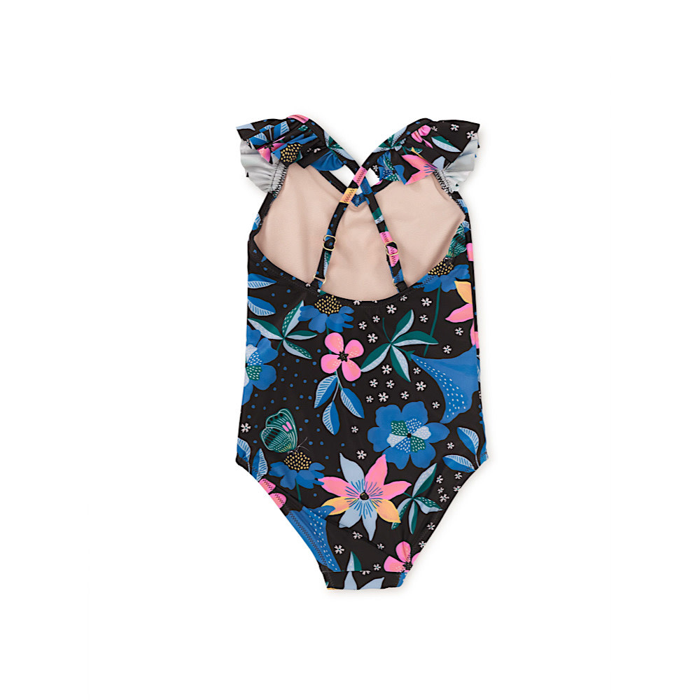 Tea Collection Ruffle One-Piece Swimsuit - Brazilian Painted Floral