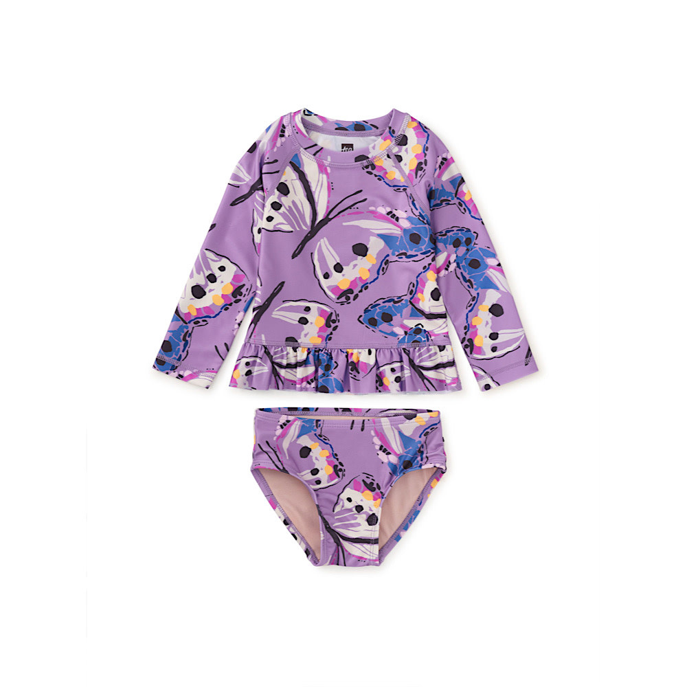 Tea Collection Rash Guard Baby Swim Set - Carnival Butterfly