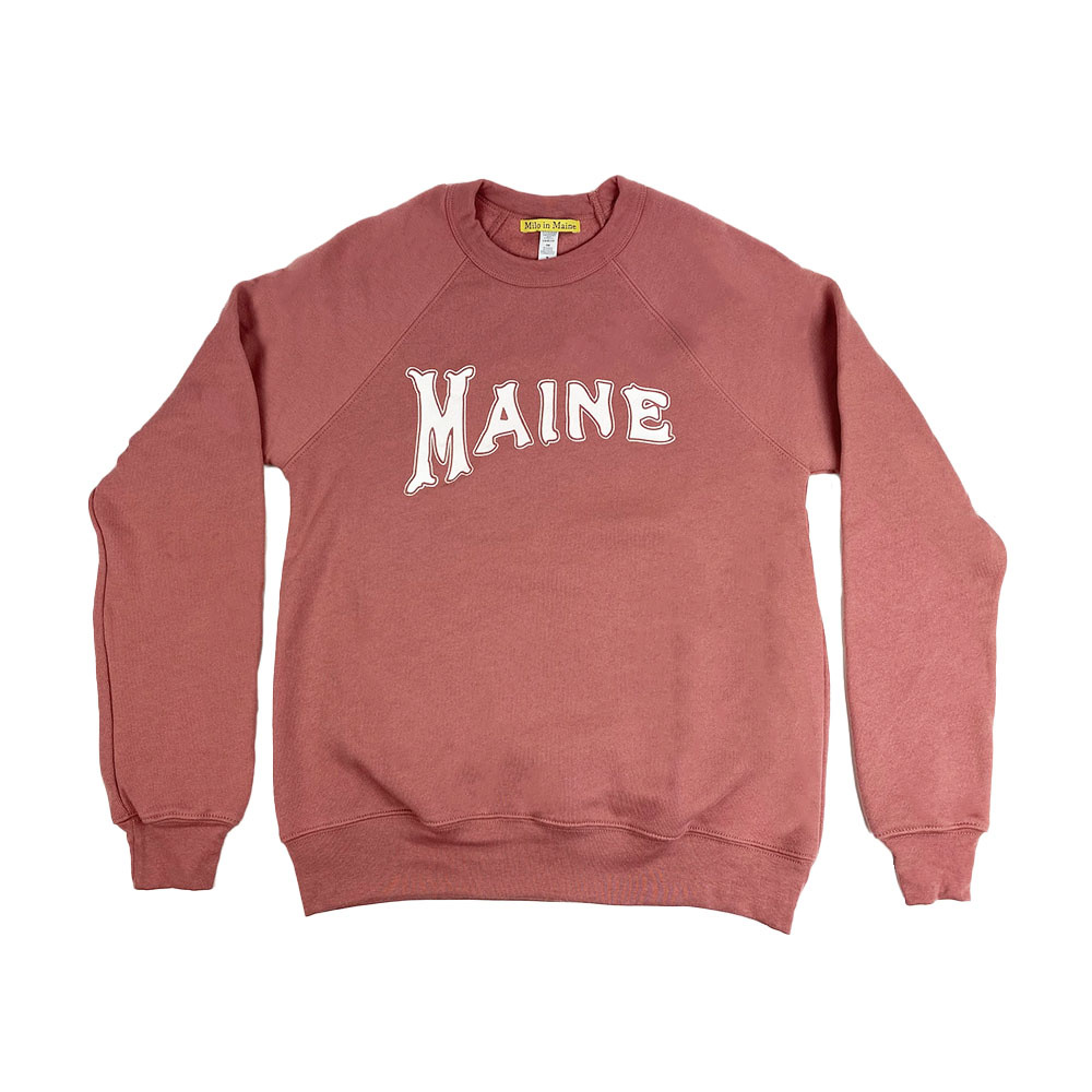 Milo in Maine Milo in Maine Sweatshirt - Mauve with White Camp Maine