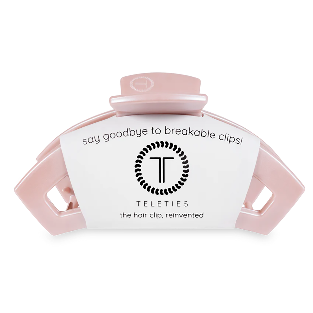 Teleties Open Hair Clip - Large - Pearly Pink