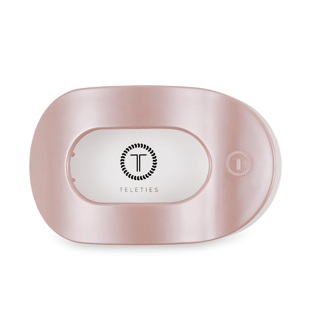 Teleties Flat Round Clip - Large - Pearly Pink