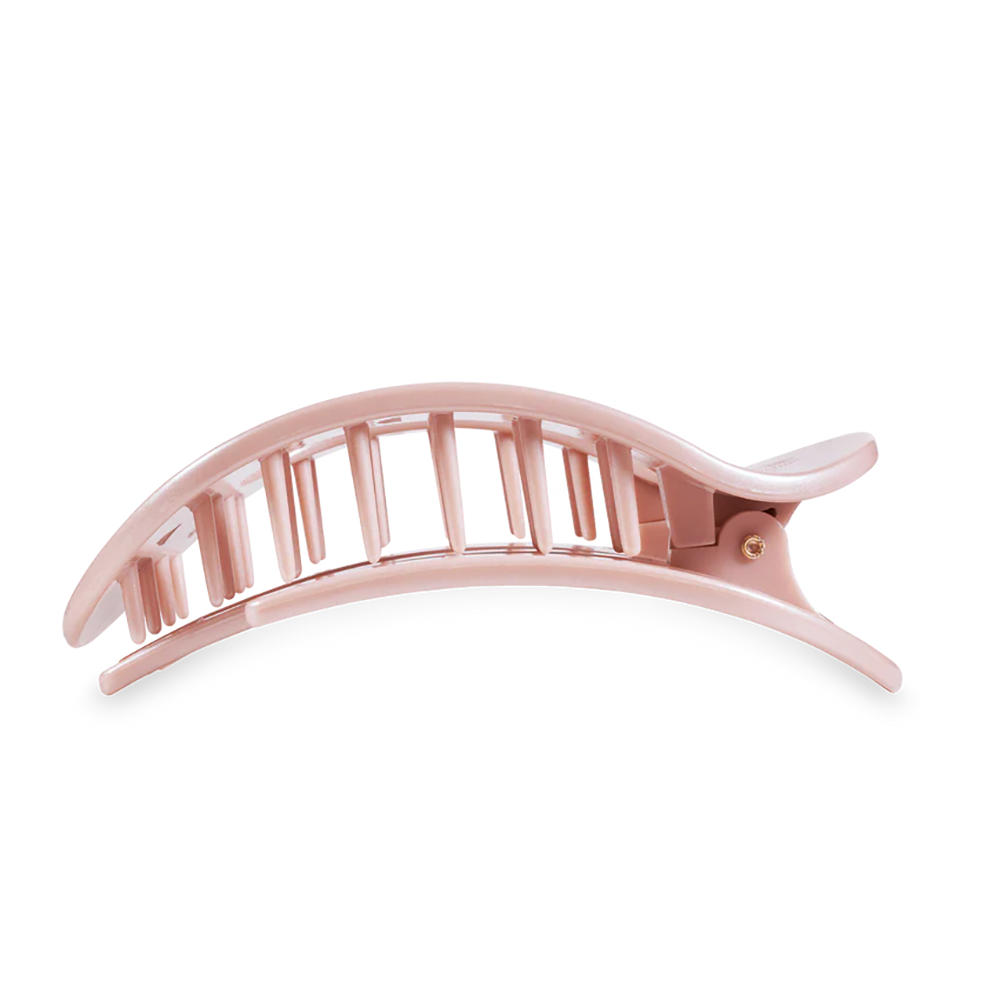 Teleties Flat Round Clip - Large - Pearly Pink