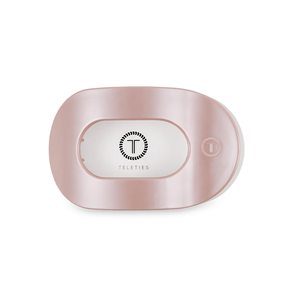 Teleties Flat Round Clip - Medium - Pearly Pink