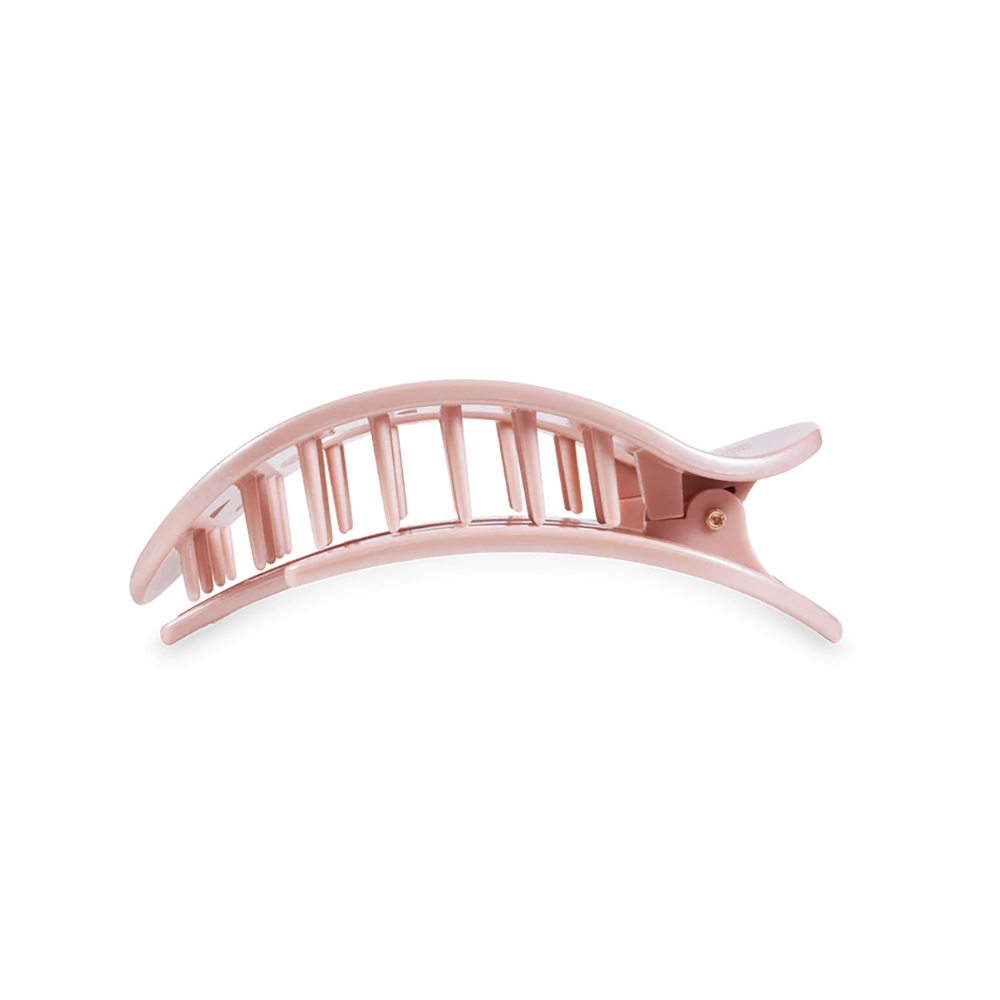 Teleties Flat Round Clip - Medium - Pearly Pink