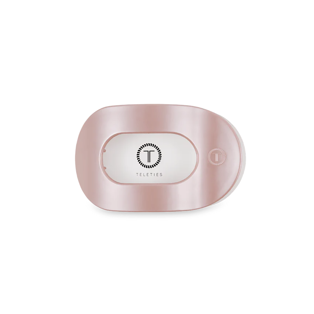 Teleties Flat Round Clip - Small - Pearly Pink