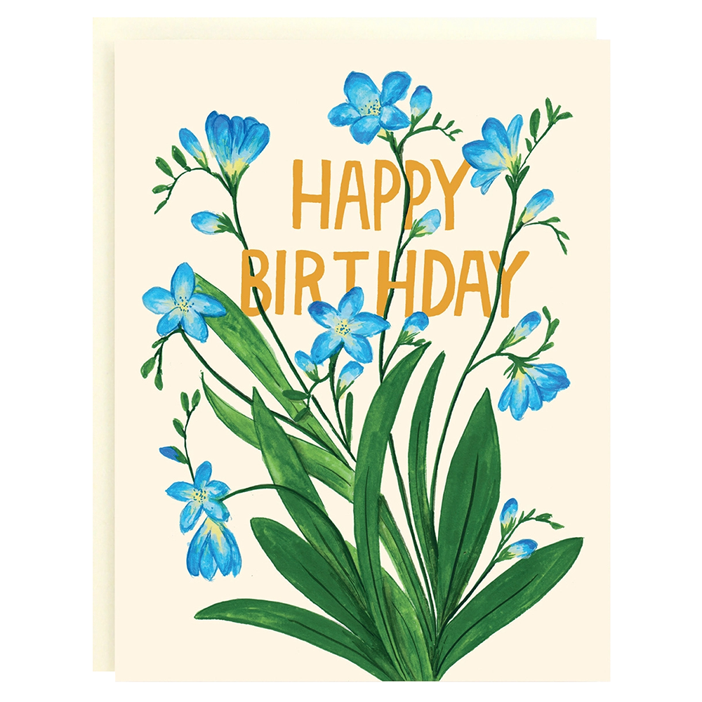 The Paperhood (Made In Brockton Village) The Paperhood Card - Birthday Freesias
