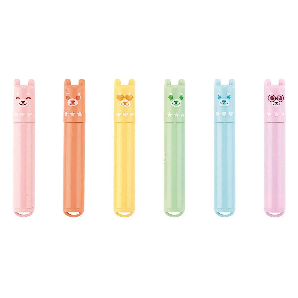 Ooly - Beary Sweet Mini Scented Highlighters - Set of 6