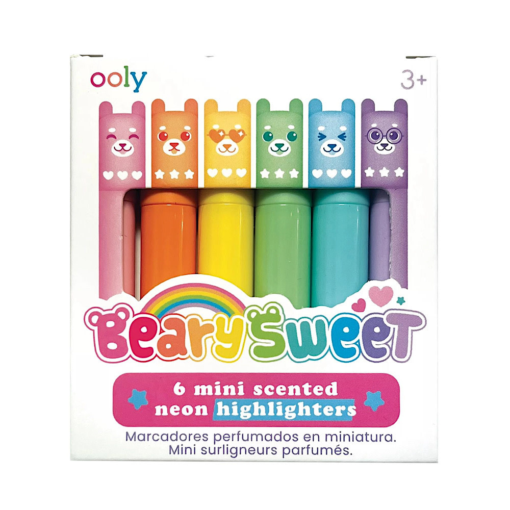 Ooly Ooly - Beary Sweet Mini Scented Highlighters - Set of 6