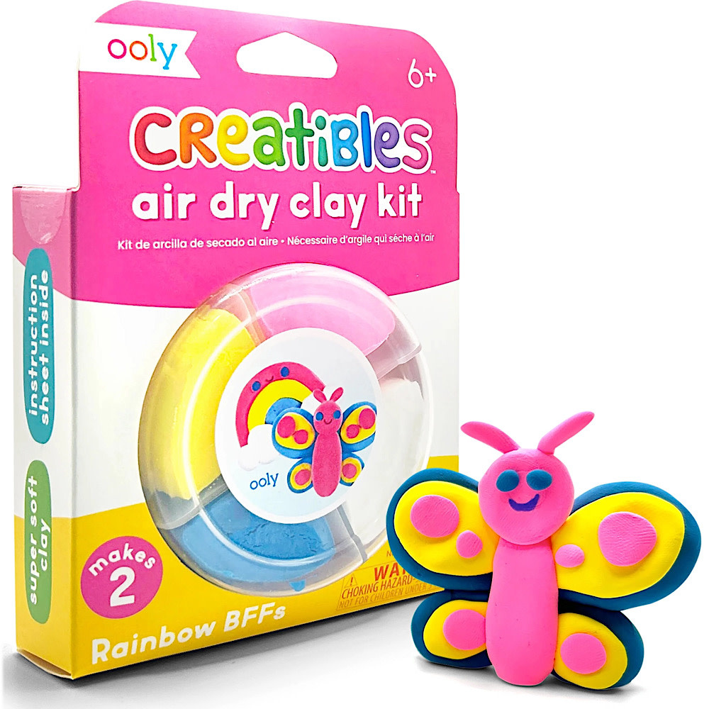 Ooly - Creatibles - D.I.Y. Air Dry Clay Kit - Rainbow BFFs