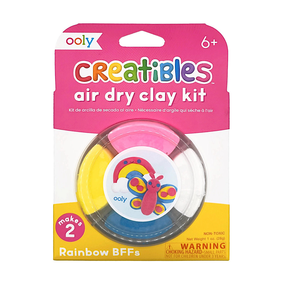 Ooly - Creatibles - D.I.Y. Air Dry Clay Kit - Rainbow BFFs