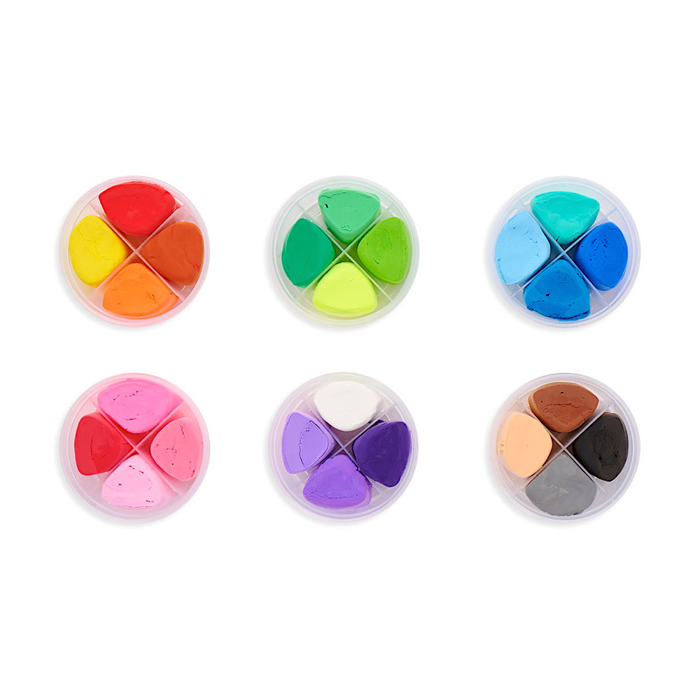 Ooly - Creatibles - D.I.Y. Air Dry Clay Kit - Set of 24 Colors