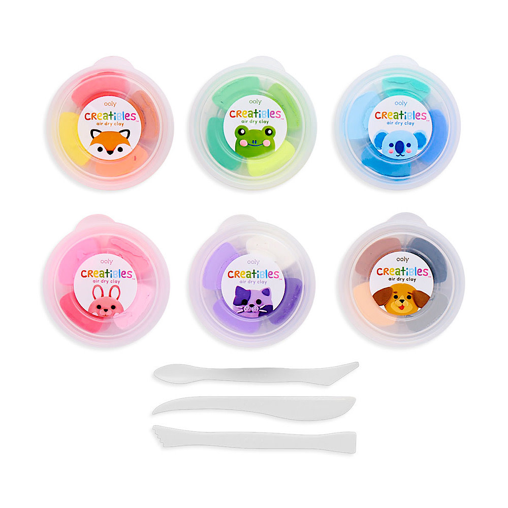 Ooly - Creatibles - D.I.Y. Air Dry Clay Kit - Set of 24 Colors