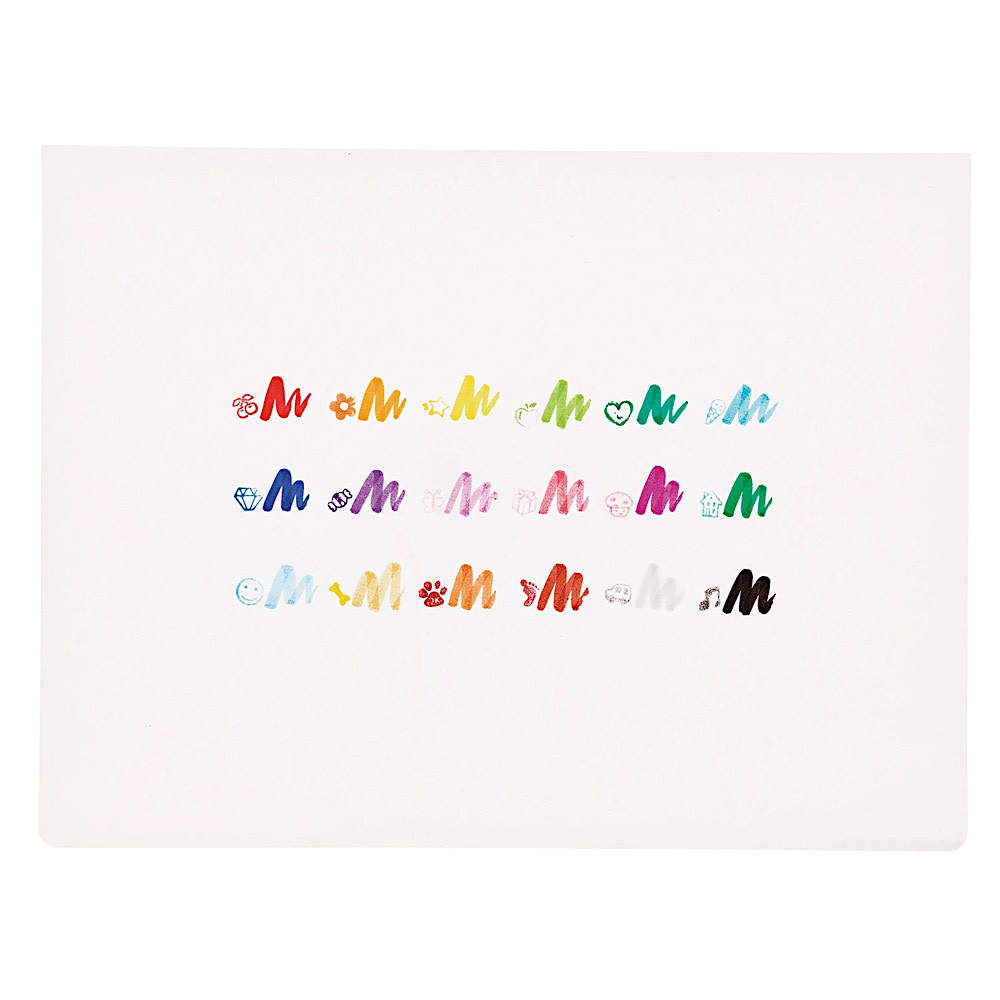 Ooly - Stampable Double-Ended Stamp & Brush Markers - Set of 18