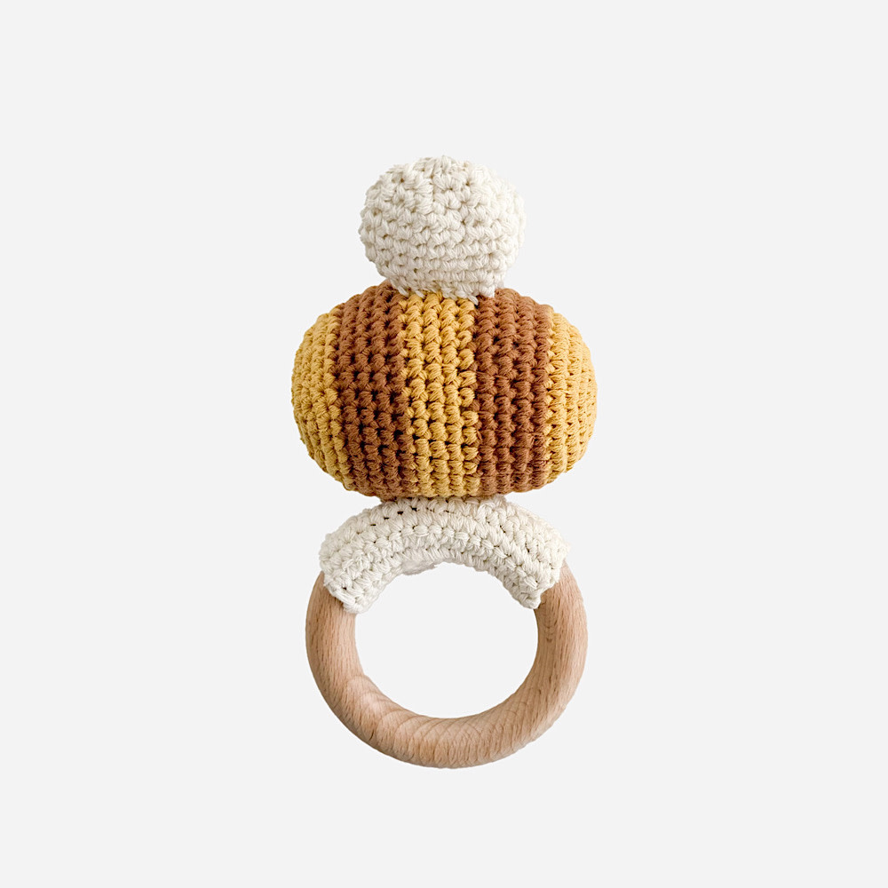 The Blueberry Hill - Crochet Rattle - Bee