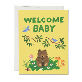 Red Cap Cards Red Cap Card - Welcome Baby Cub