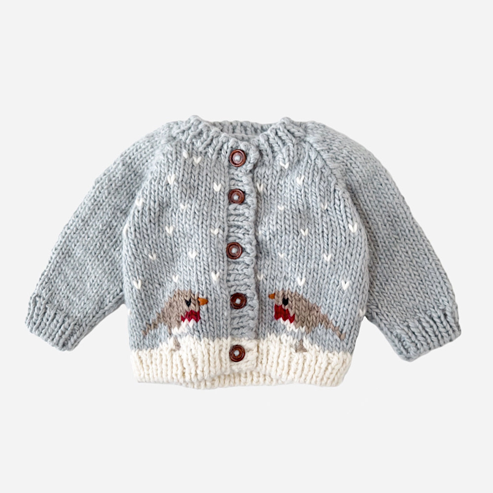 The Blueberry Hill The Blueberry Hill Baby Robin Cardigan - Bowie Grey