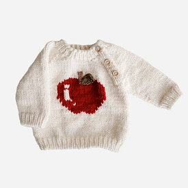 The Blueberry Hill The Blueberry Hill Baby 3D Apple Pullover Sweater - Cream