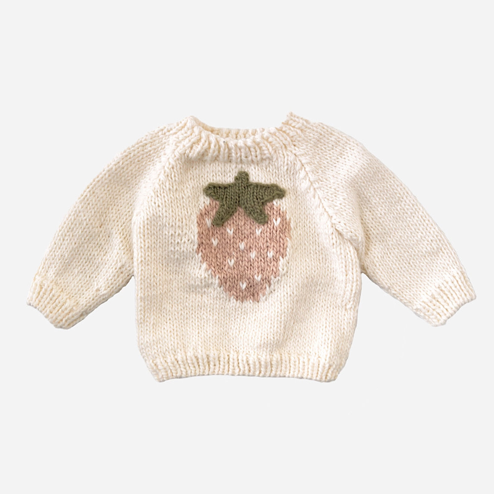 The Blueberry Hill The Blueberry Hill Baby Strawberry Pullover Sweater - Cream
